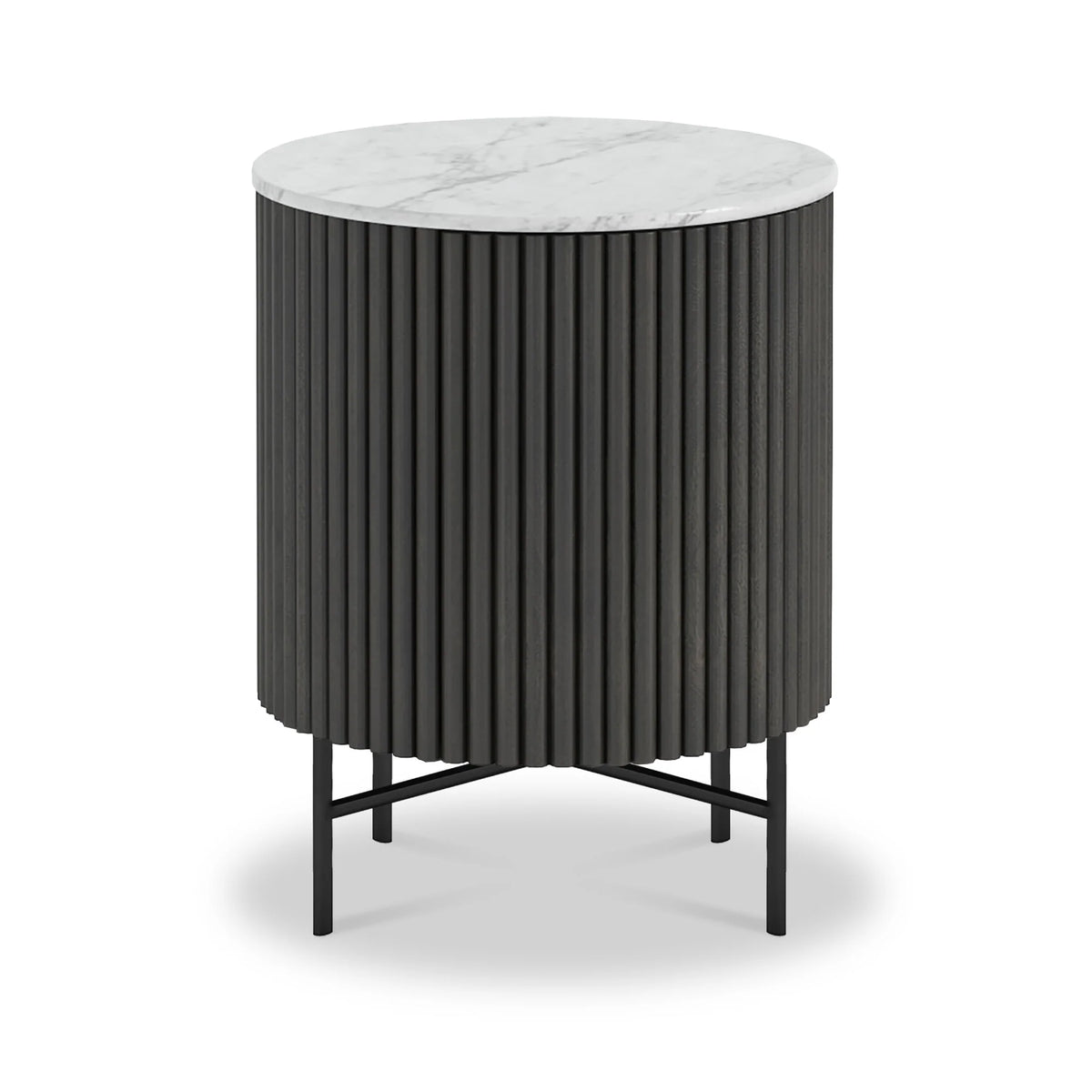 Courtney Marble Fluted Bedside Table Andersons of Inverurie