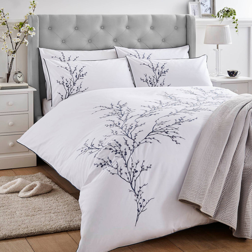 Laura Ashley Embroidered Midnight Pussy Willow