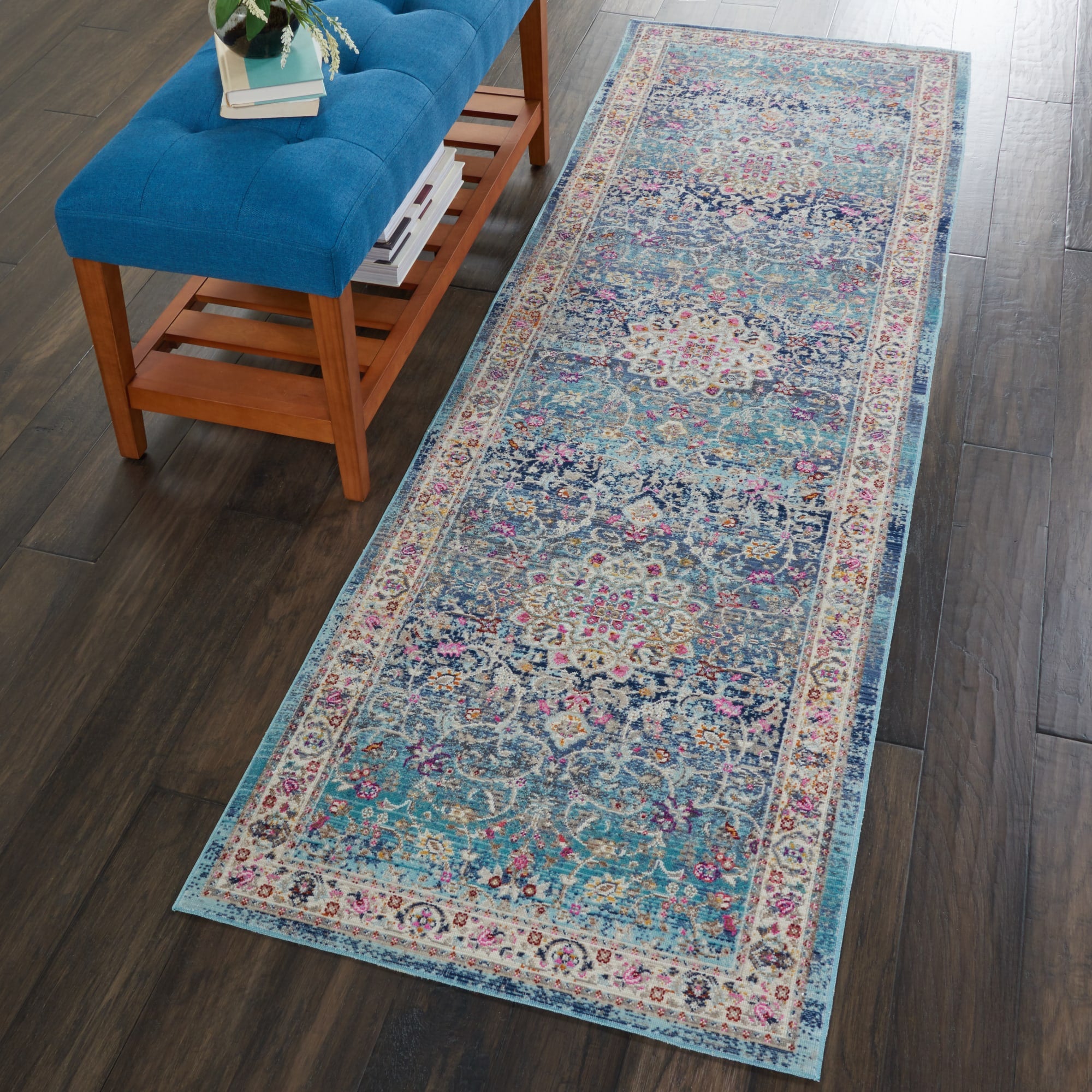 Kashan Blue Rug Vintage Kashan VKA01 Blue Rug – Andersons of Inverurie