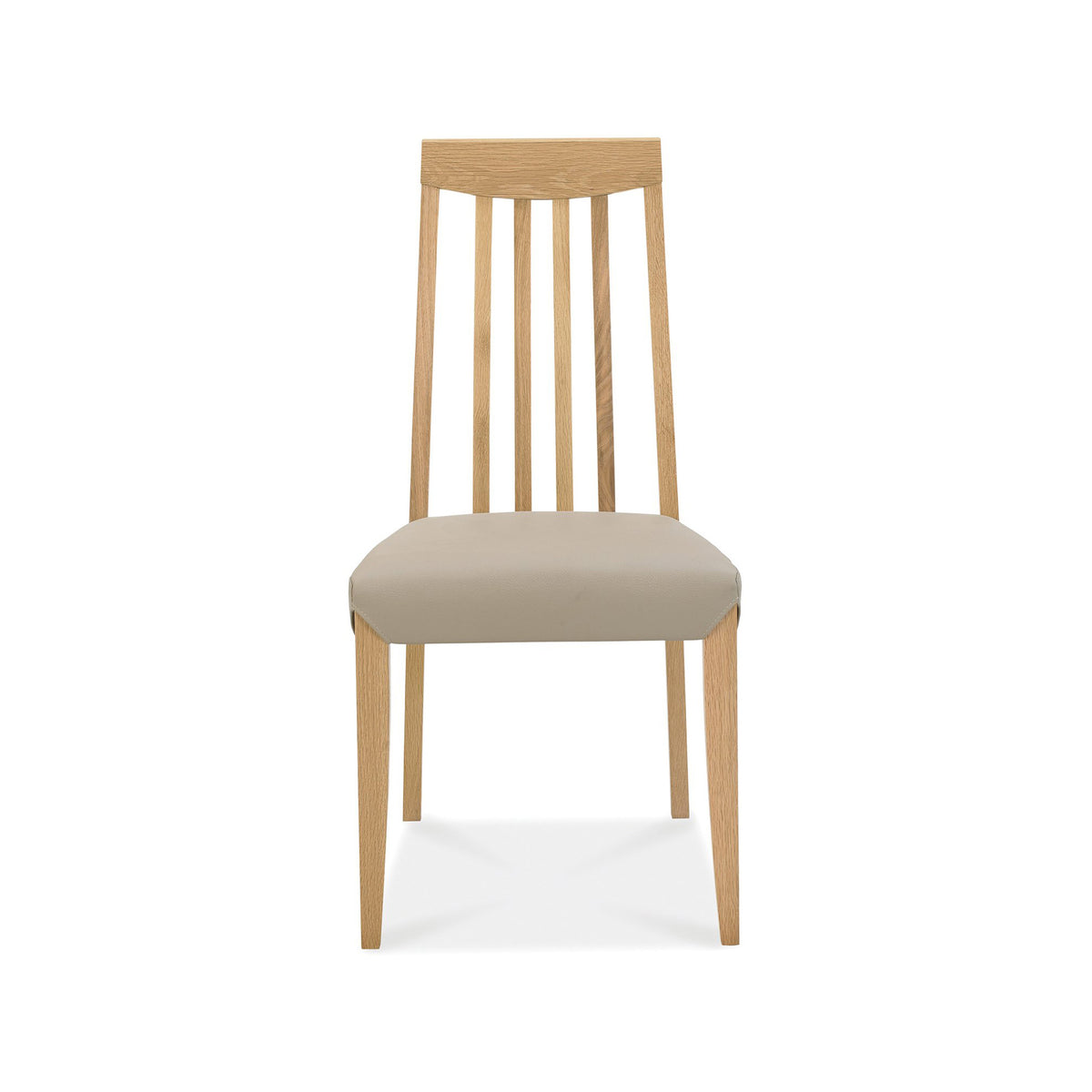 Alesund Oak Pair of Slack Back Chairs - Grey Bonded Leather – Andersons ...