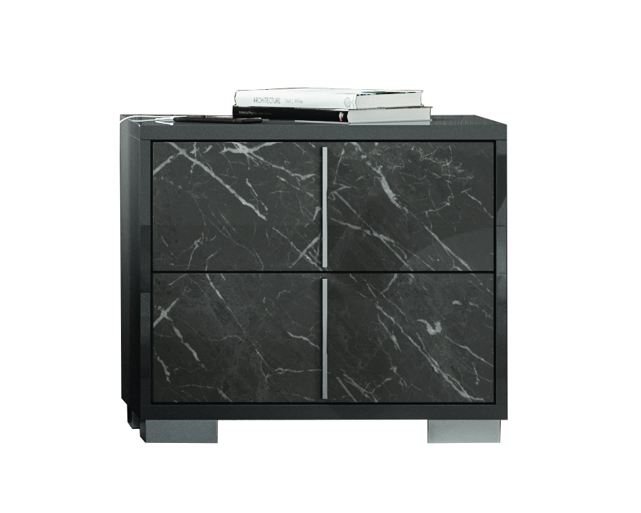 Black marble bedside table deals